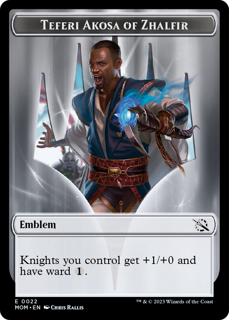 Soldier // Teferi Akosa of Zhalfir Emblem Double-Sided Token [March of the Machine Tokens] - Magic: The Gathering - Card Brawlers | Quebec | Canada |
