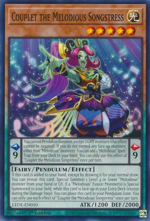 Couplet the Melodious Songstress [LEDE-EN010] Common - Yu-Gi-Oh! - Card Brawlers | Quebec | Canada |