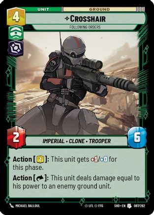 Crosshair - Following Orders (087/262) (087/262) [Shadows of the Galaxy] - Fantasy Flight Games - Card Brawlers | Quebec | Canada |