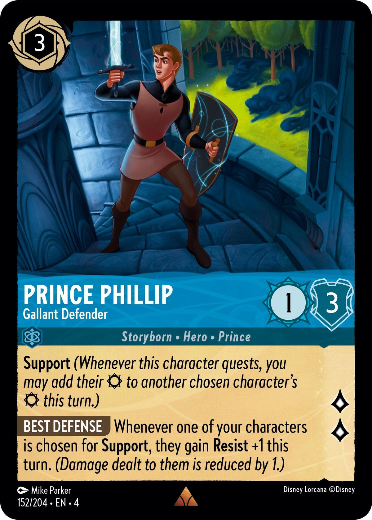 Prince Phillip - Gallant Defender (152/204) [Ursula's Return] - Disney - Card Brawlers | Quebec | Canada |