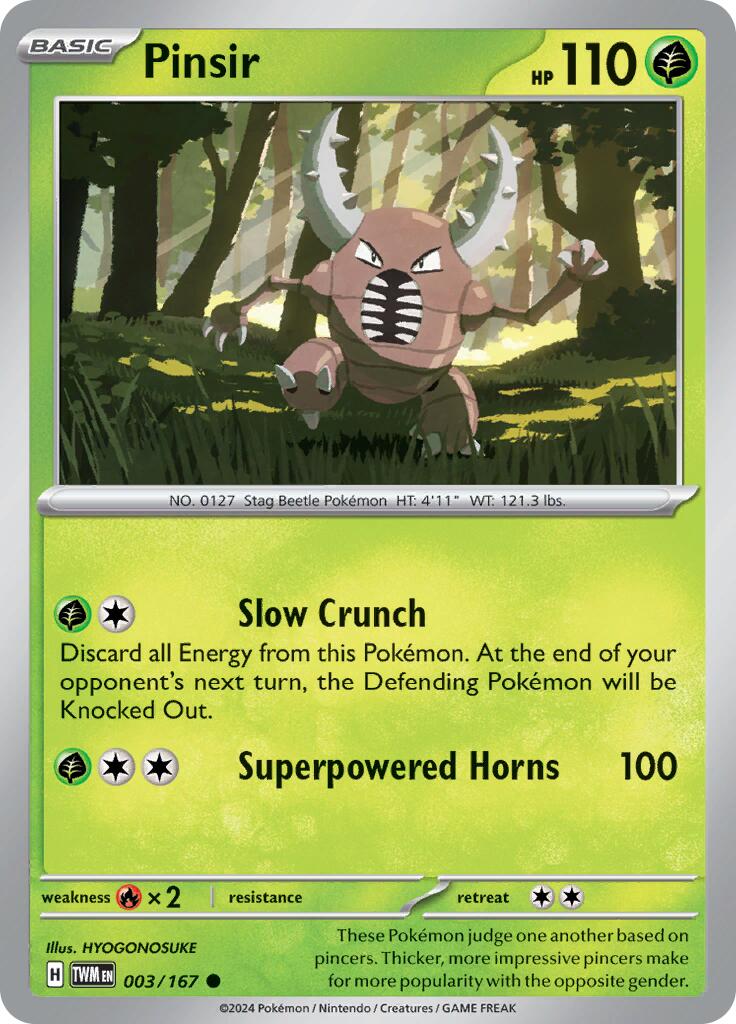 Pinsir (003/167) [Scarlet & Violet: Twilight Masquerade] - Pokémon - Card Brawlers | Quebec | Canada |