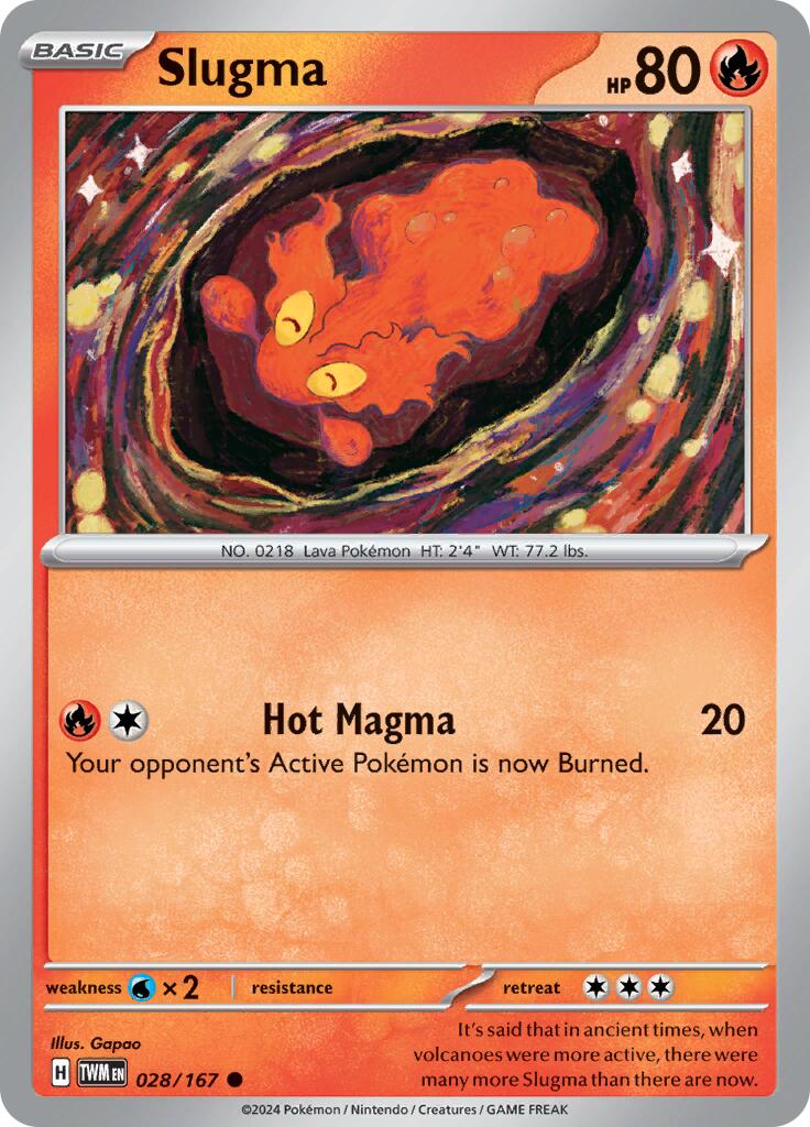 Slugma (028/167) [Scarlet & Violet: Twilight Masquerade] - Pokémon - Card Brawlers | Quebec | Canada |