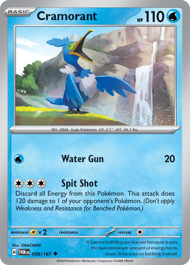 Cramorant (058/167) [Scarlet & Violet: Twilight Masquerade] - Pokémon - Card Brawlers | Quebec | Canada |