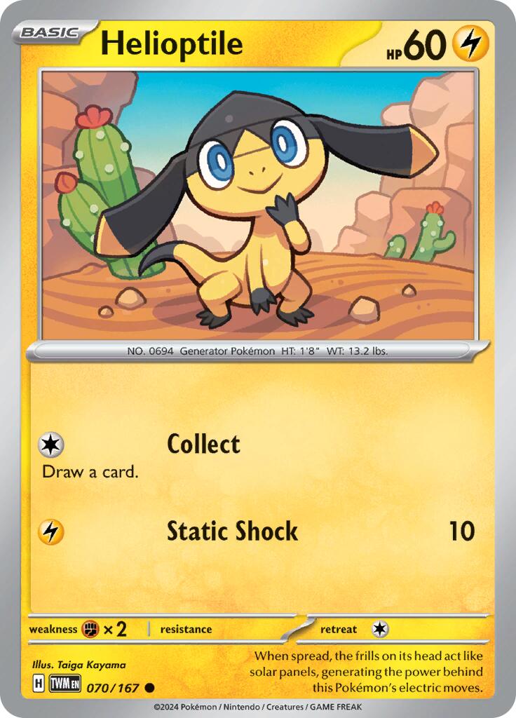 Helioptile (070/167) [Scarlet & Violet: Twilight Masquerade] - Pokémon - Card Brawlers | Quebec | Canada |