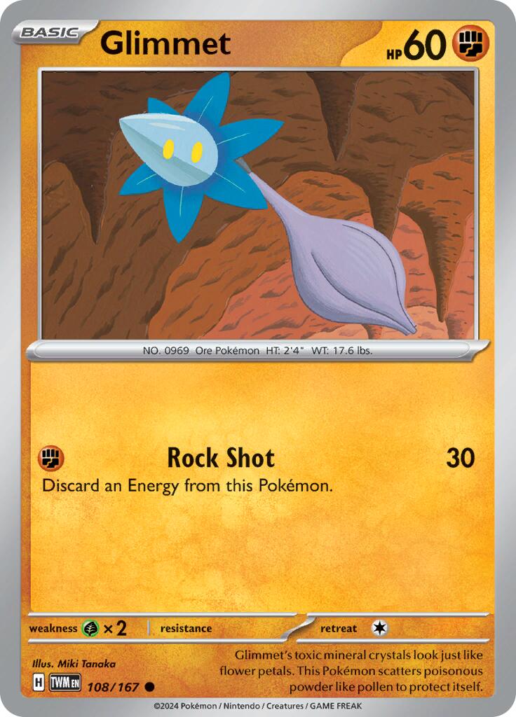 Glimmet (108/167) [Scarlet & Violet: Twilight Masquerade] - Pokémon - Card Brawlers | Quebec | Canada |