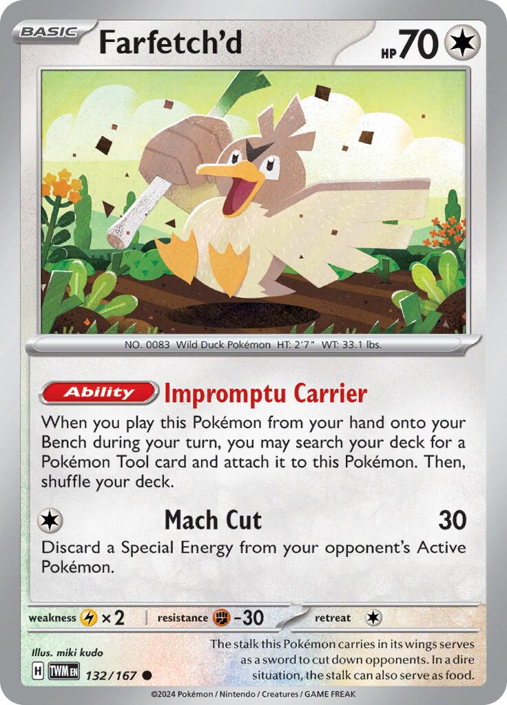 Farfetch'd (132/167) [Scarlet & Violet: Twilight Masquerade] - Pokémon - Card Brawlers | Quebec | Canada |