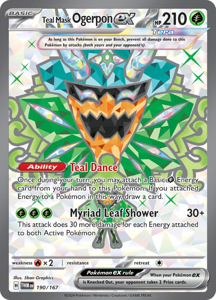 Teal Mask Ogerpon ex (190/167) [Scarlet & Violet: Twilight Masquerade] - Pokémon - Card Brawlers | Quebec | Canada |