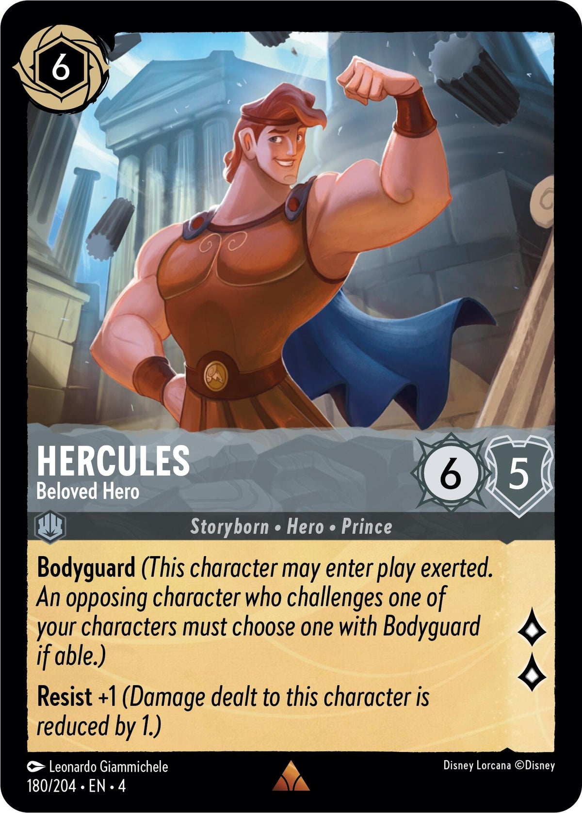 Hercules - Beloved Hero (180/204) [Ursula's Return] - Disney - Card Brawlers | Quebec | Canada |