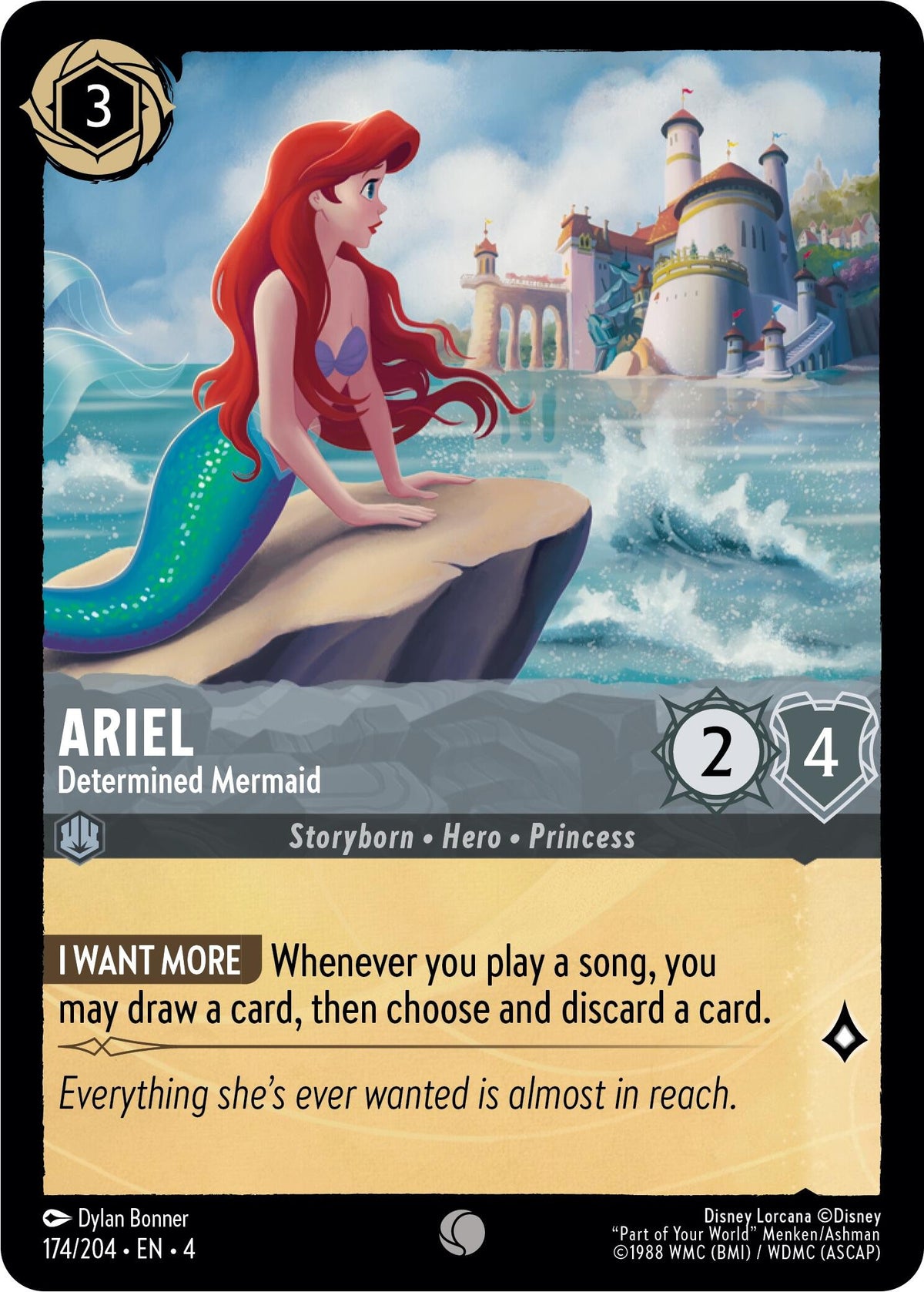 Ariel - Determined Mermaid (174/204) [Ursula's Return] - Disney - Card Brawlers | Quebec | Canada |