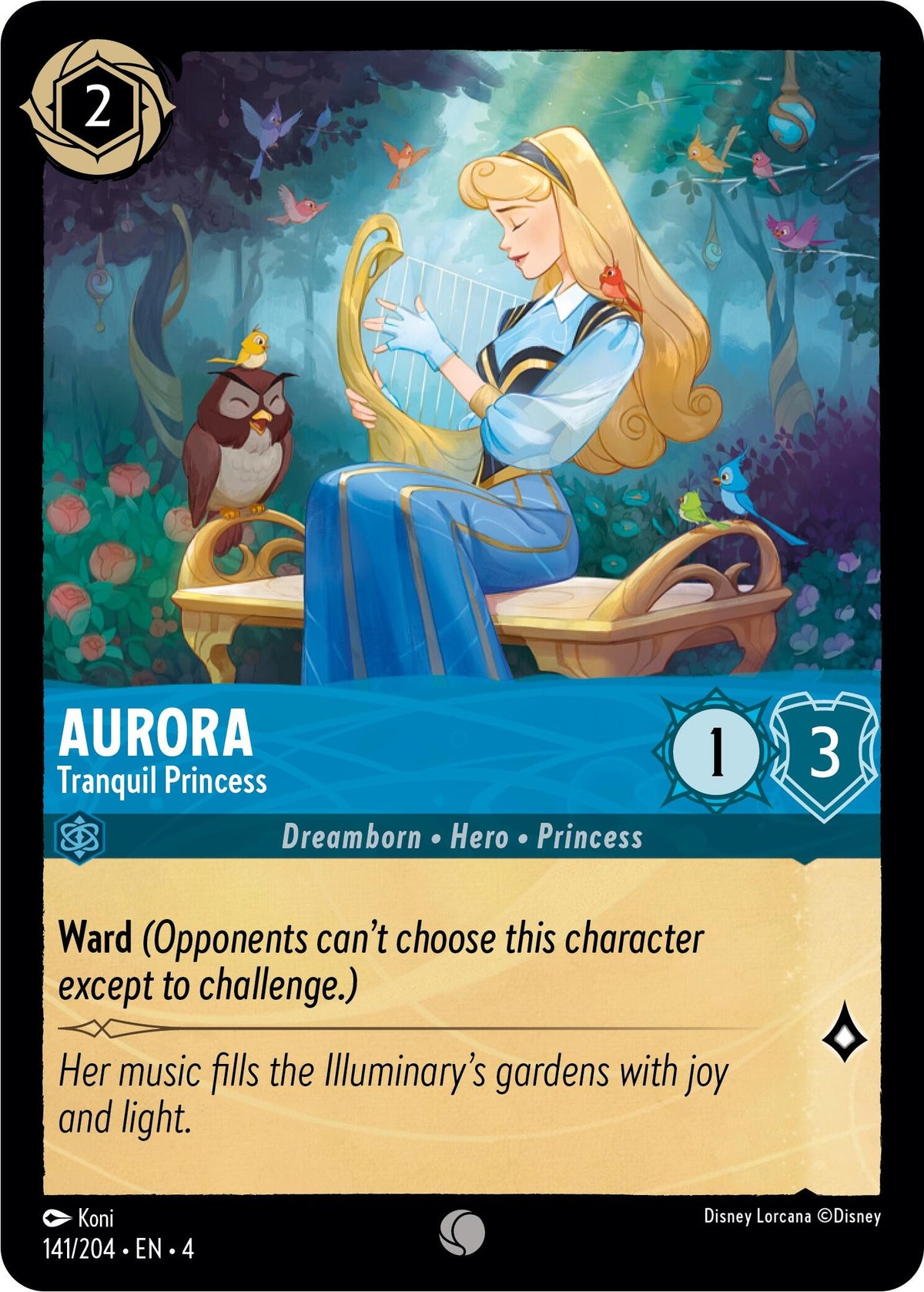 Aurora - Tranquil Princess (141/204) [Ursula's Return] - Disney - Card Brawlers | Quebec | Canada |