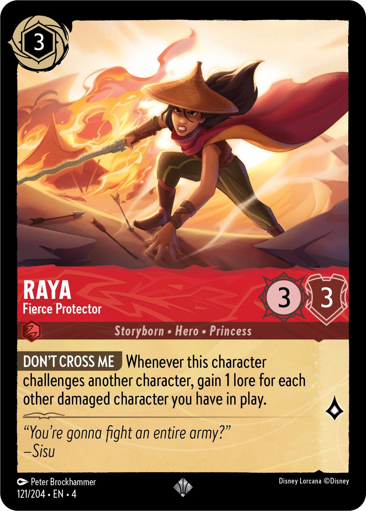 Raya - Fierce Protector (121/204) [Ursula's Return] - Disney - Card Brawlers | Quebec | Canada |