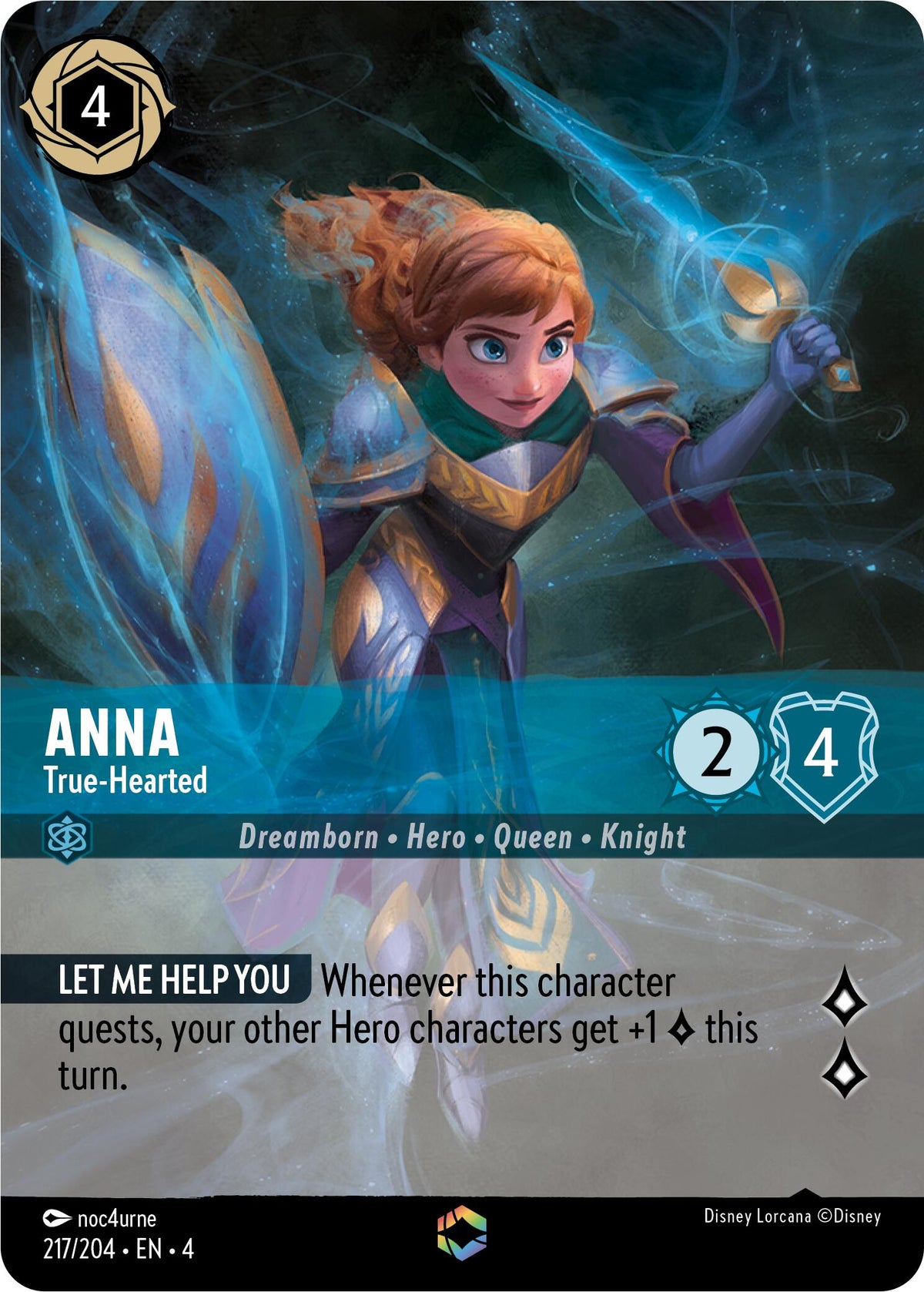 Anna - True-Hearted (Enchanted) (217/204) [Ursula's Return] - Disney - Card Brawlers | Quebec | Canada |
