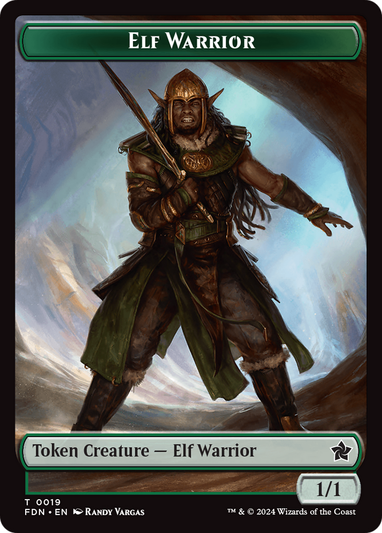 Elf Warrior // Rat (0030) Double-Sided Token [Foundations Tokens] - Magic: The Gathering - Card Brawlers | Quebec | Canada |