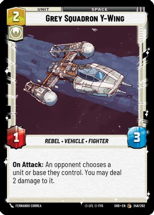 Grey Squadron Y-Wing (246/262) (246/262) [Shadows of the Galaxy] - Fantasy Flight Games - Card Brawlers | Quebec | Canada |