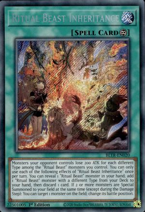 Ritual Beast Inheritance [BLTR-EN020] Secret Rare - Yu-Gi-Oh! - Card Brawlers | Quebec | Canada |