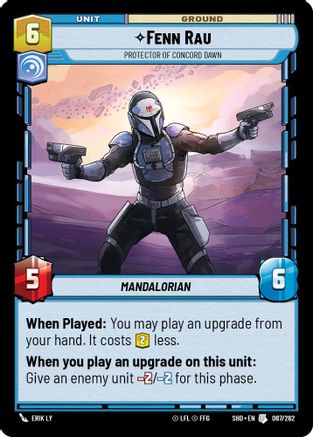 Fenn Rau - Protector of Concord Dawn (067/262) (067/262) [Shadows of the Galaxy] - Fantasy Flight Games - Card Brawlers | Quebec | Canada |