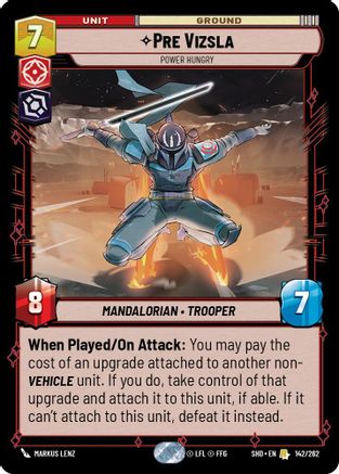 Pre Vizsla - Power Hungry (142/262) (142/262) [Shadows of the Galaxy] - Fantasy Flight Games - Card Brawlers | Quebec | Canada |