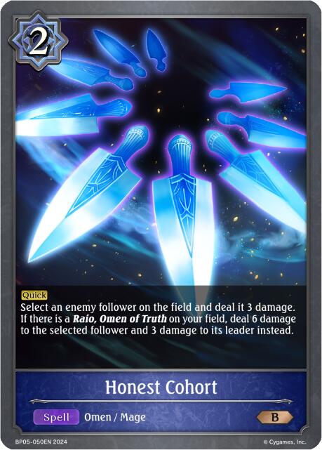 Honest Cohort (BP05-050EN) [Omens Eternal] - Bushiroad - Card Brawlers | Quebec | Canada |