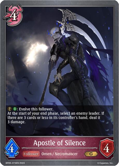 Apostle of Silence (BP05-073EN) [Omens Eternal] - Bushiroad - Card Brawlers | Quebec | Canada |