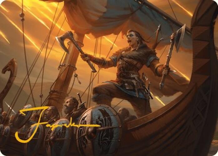 Eivor, Battle-Ready Art Card (Gold-Stamped Signature) [Assassin's Creed Art Series] - Magic: The Gathering - Card Brawlers | Quebec | Canada |