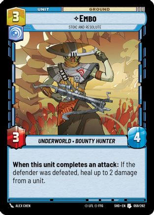 Embo - Stoic and Resolute (059/262) (059/262) [Shadows of the Galaxy] - Fantasy Flight Games - Card Brawlers | Quebec | Canada |