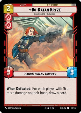 Bo-Katan Kryze - Fighting For Mandalore (157/262) (157/262) [Shadows of the Galaxy] - Fantasy Flight Games - Card Brawlers | Quebec | Canada |