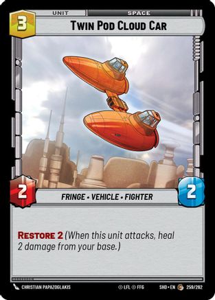 Twin Pod Cloud Car (259/262) (259/262) [Shadows of the Galaxy] - Fantasy Flight Games - Card Brawlers | Quebec | Canada |