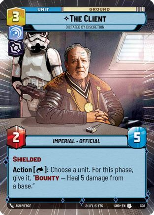 The Client - Dictated by Discretion (308) (Hyperspace) (308) [Shadows of the Galaxy] - Fantasy Flight Games - Card Brawlers | Quebec | Canada |