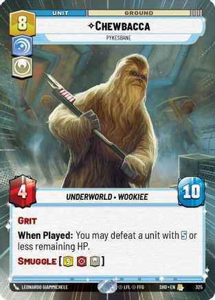Chewbacca - Pykesbane (325) (Hyperspace) (325) [Shadows of the Galaxy] - Fantasy Flight Games - Card Brawlers | Quebec | Canada |