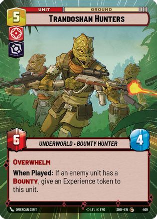 Trandoshan Hunters (409) (Hyperspace) (409) [Shadows of the Galaxy] - Fantasy Flight Games - Card Brawlers | Quebec | Canada |