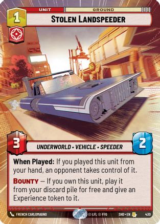 Stolen Landspeeder (430) (Hyperspace) (430) [Shadows of the Galaxy] - Fantasy Flight Games - Card Brawlers | Quebec | Canada |