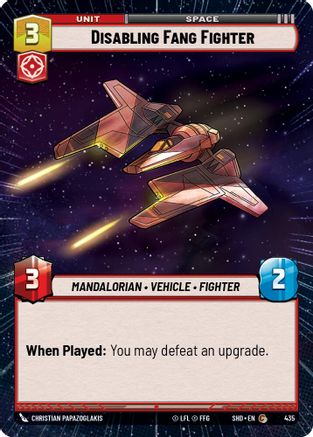 Disabling Fang Fighter (435) (Hyperspace) (435) [Shadows of the Galaxy] - Fantasy Flight Games - Card Brawlers | Quebec | Canada |