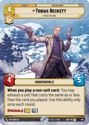 Tobias Beckett - I Trust No One (485) (Hyperspace) (485) [Shadows of the Galaxy] - Fantasy Flight Games - Card Brawlers | Quebec | Canada |