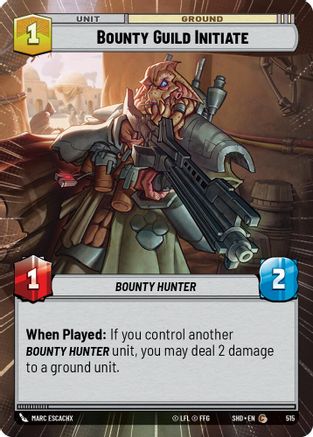 Bounty Guild Initiate (515) (Hyperspace) (515) [Shadows of the Galaxy] - Fantasy Flight Games - Card Brawlers | Quebec | Canada |