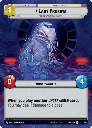 Lady Proxima - White Worm Matriarch (516) (Hyperspace) (516) [Shadows of the Galaxy] - Fantasy Flight Games - Card Brawlers | Quebec | Canada |
