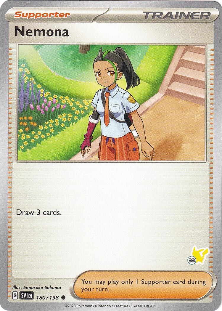 Nemona (180/198) (Pikachu Stamp #33) [Battle Academy 2024] - Pokémon - Card Brawlers | Quebec | Canada |