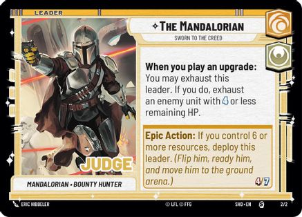 The Mandalorian - Sworn To The Creed (2/2) (Judge Promo) (2/2) [Shadows of the Galaxy Promos] - Fantasy Flight Games - Card Brawlers | Quebec | Canada |