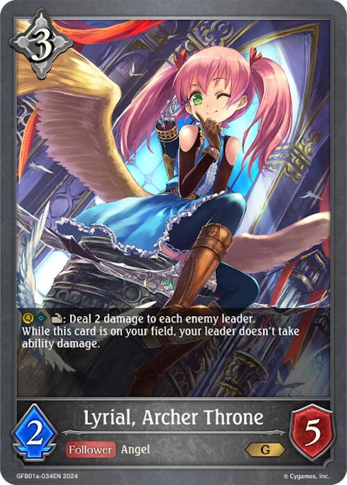 Lyrial, Archer Throne (GFB01a-034EN) [Gloryfinder Bundle 01: Guide to Glory] - Bushiroad - Card Brawlers | Quebec | Canada |