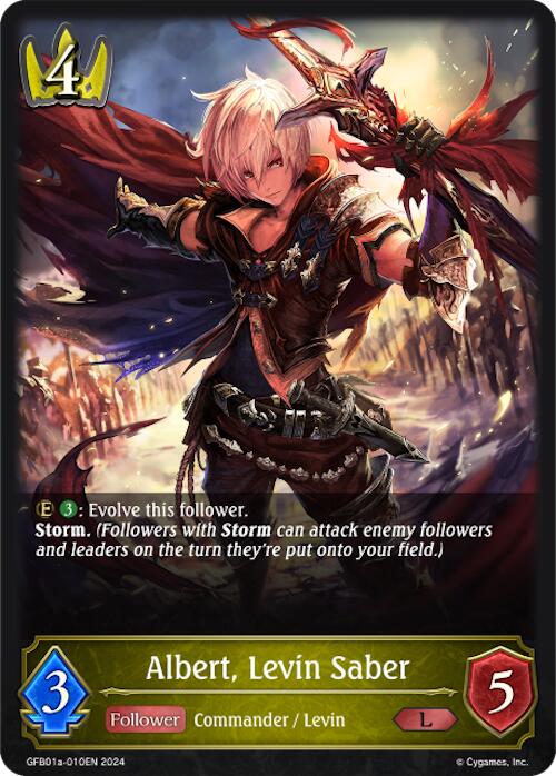 Albert, Levin Saber (GFB01a-010EN) [Gloryfinder Bundle 01: Guide to Glory] - Bushiroad - Card Brawlers | Quebec | Canada |
