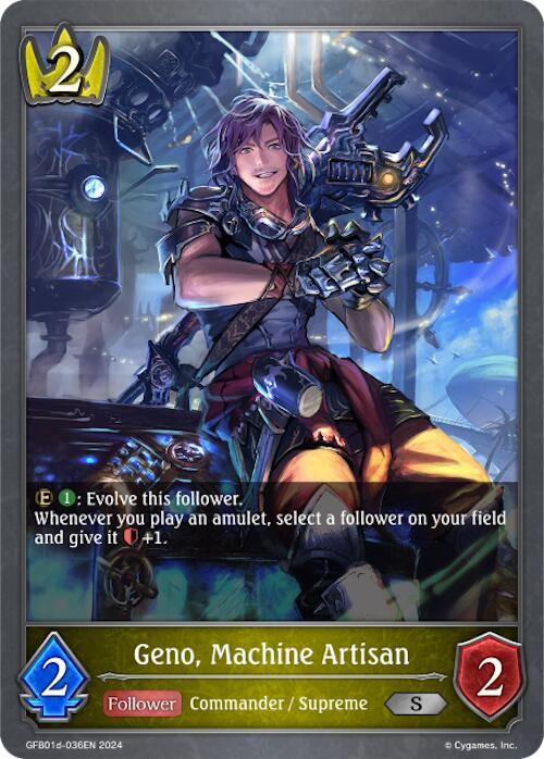 Geno, Machine Artisan (GFB01d-036EN) [Gloryfinder Bundle 01: Guide to Glory] - Bushiroad - Card Brawlers | Quebec | Canada |