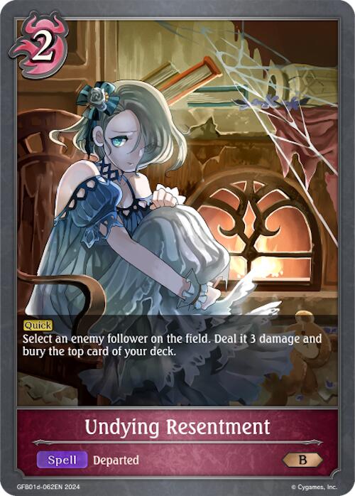 Undying Resentment (GFB01d-062EN) [Gloryfinder Bundle 01: Guide to Glory] - Bushiroad - Card Brawlers | Quebec | Canada |