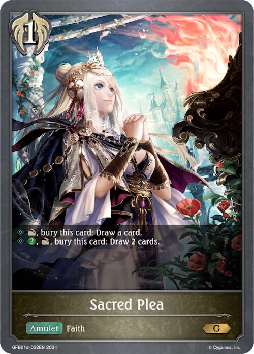 Sacred Plea (GFB01d-032EN) [Gloryfinder Bundle 01: Guide to Glory] - Bushiroad - Card Brawlers | Quebec | Canada |