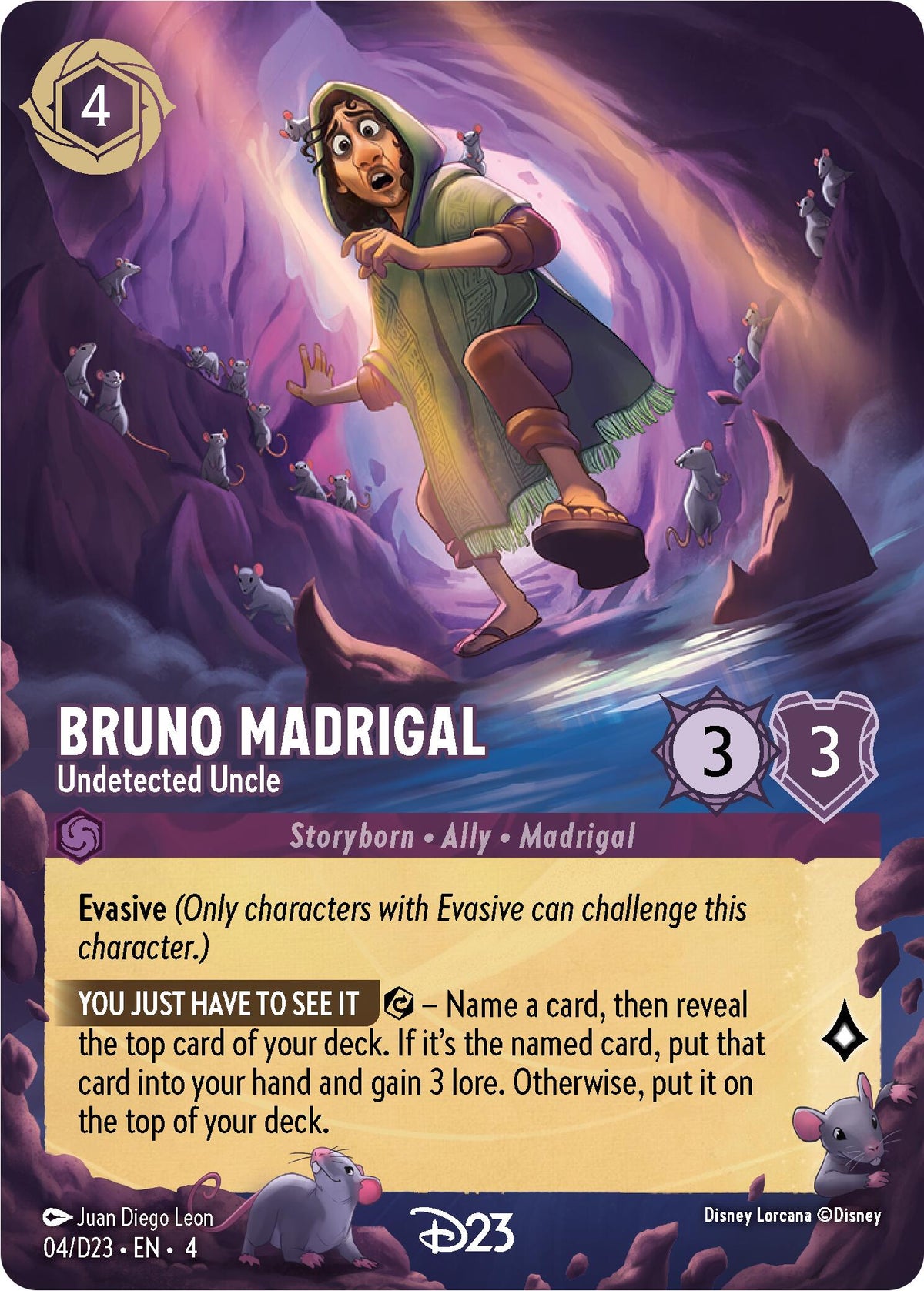Bruno Madrigal - Undetected Uncle (4) [D23 Promos] - Disney - Card Brawlers | Quebec | Canada |