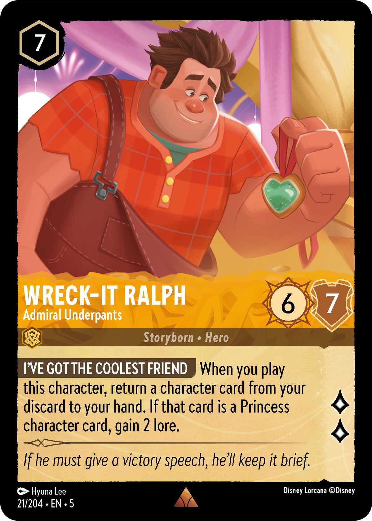 Wreck-It Ralph - Admiral Underpants (21/204) [Shimmering Skies] - Disney - Card Brawlers | Quebec | Canada |