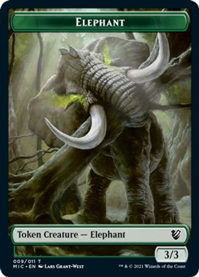 Elephant // Spirit Double-Sided Token [Innistrad: Midnight Hunt Commander Tokens] - Magic: The Gathering - Card Brawlers | Quebec | Canada |