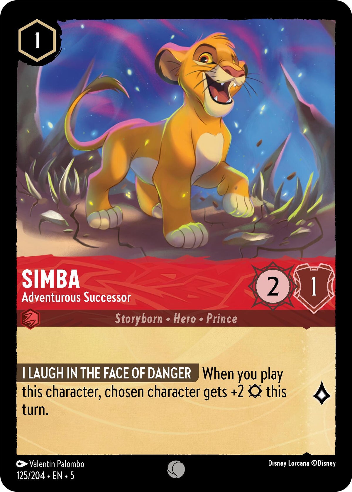 Simba - Adventurous Successor (125/204) [Shimmering Skies] - Disney - Card Brawlers | Quebec | Canada |
