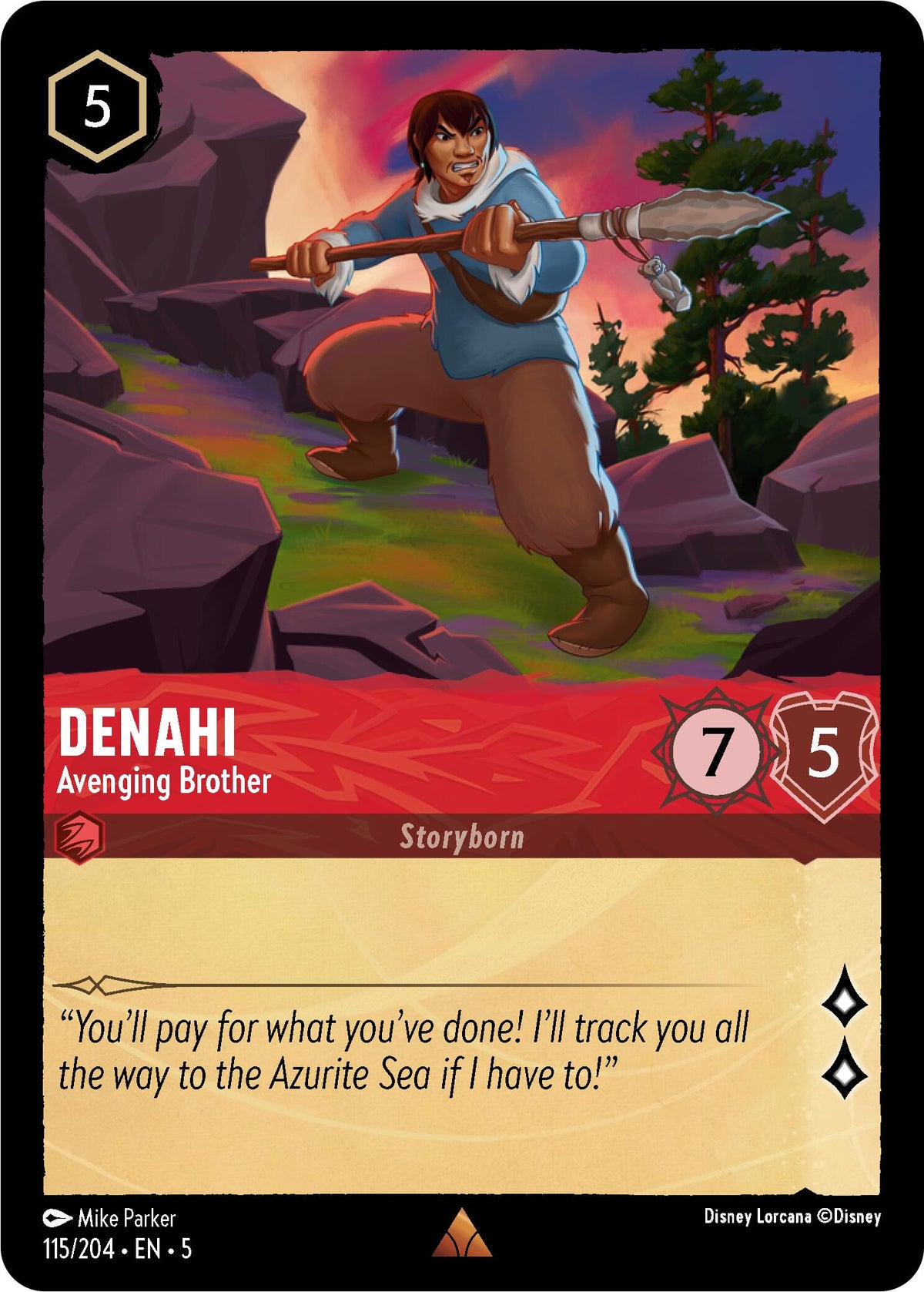 Denahi - Avenging Brother (115/204) [Shimmering Skies] - Disney - Card Brawlers | Quebec | Canada |