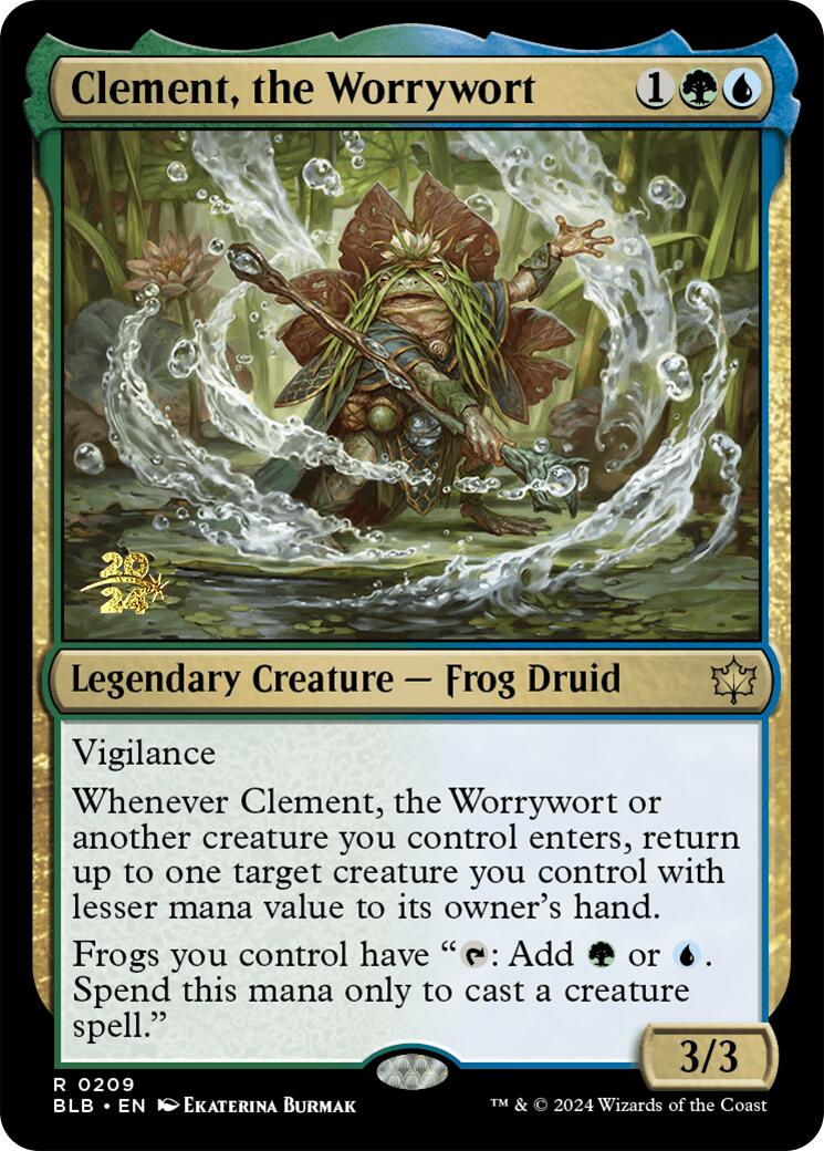 Clement, the Worrywort [Bloomburrow Prerelease Promos] - Magic: The Gathering - Card Brawlers | Quebec | Canada |