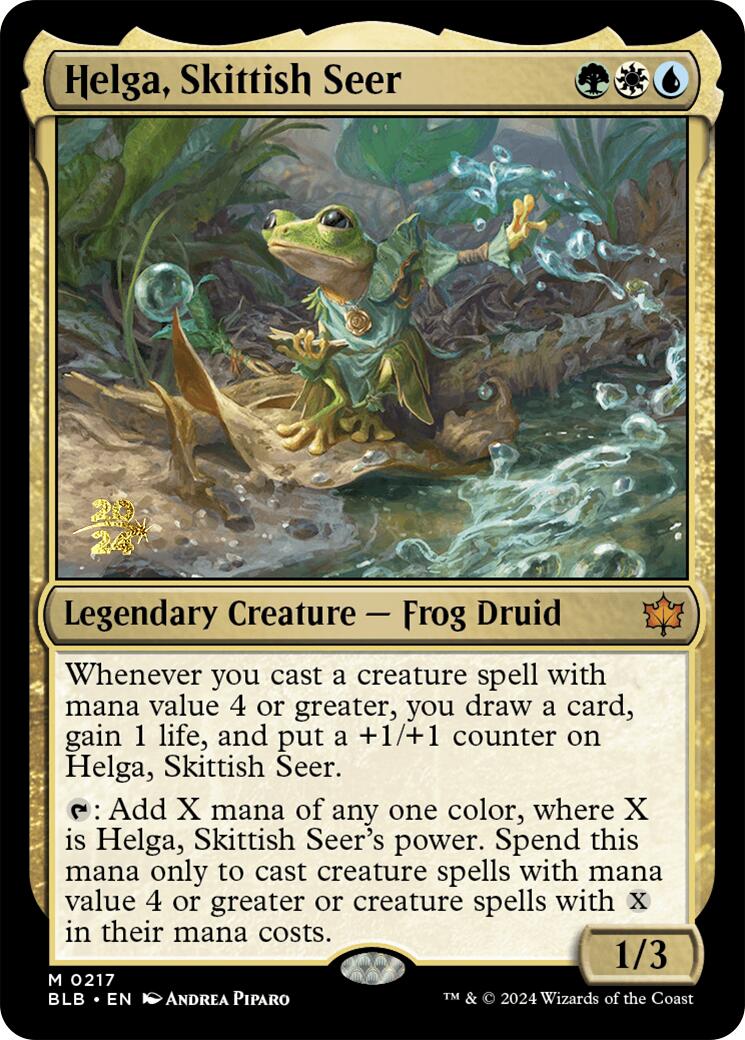 Helga, Skittish Seer [Bloomburrow Prerelease Promos] - Magic: The Gathering - Card Brawlers | Quebec | Canada |
