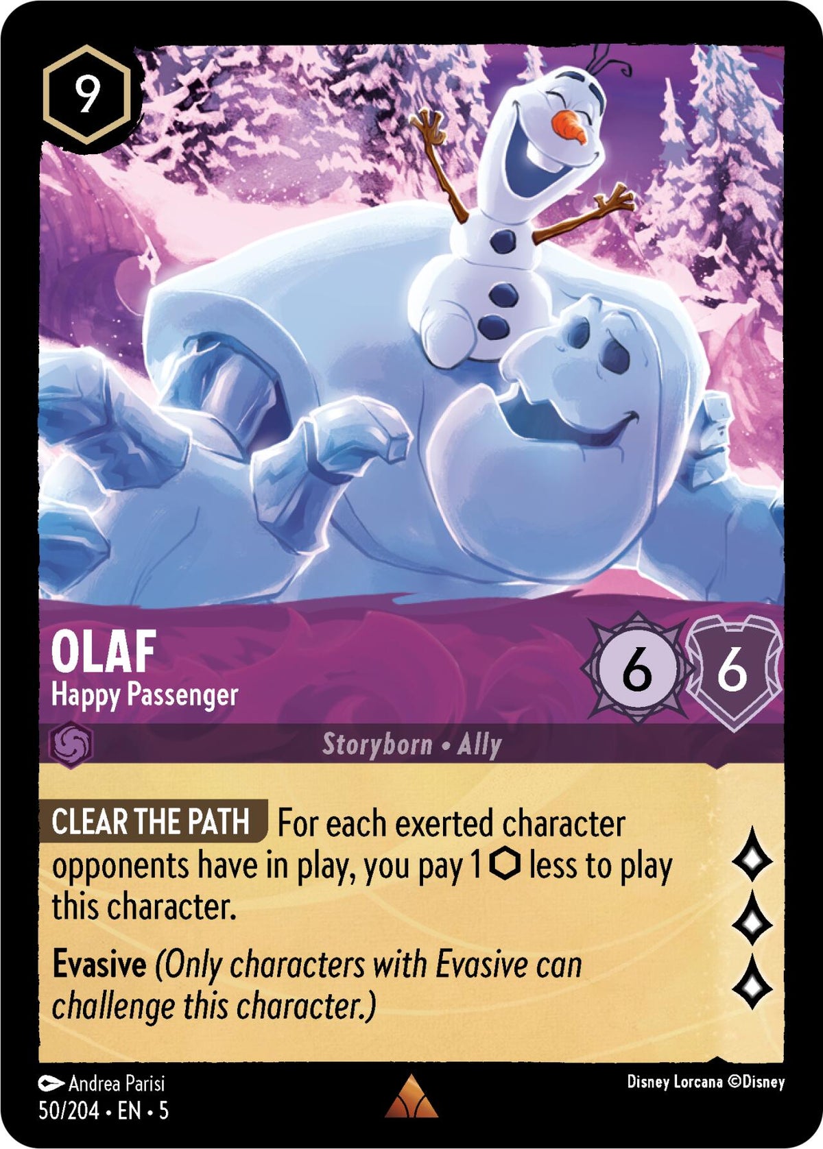 Olaf - Happy Passenger (50/204) [Shimmering Skies] - Disney - Card Brawlers | Quebec | Canada |